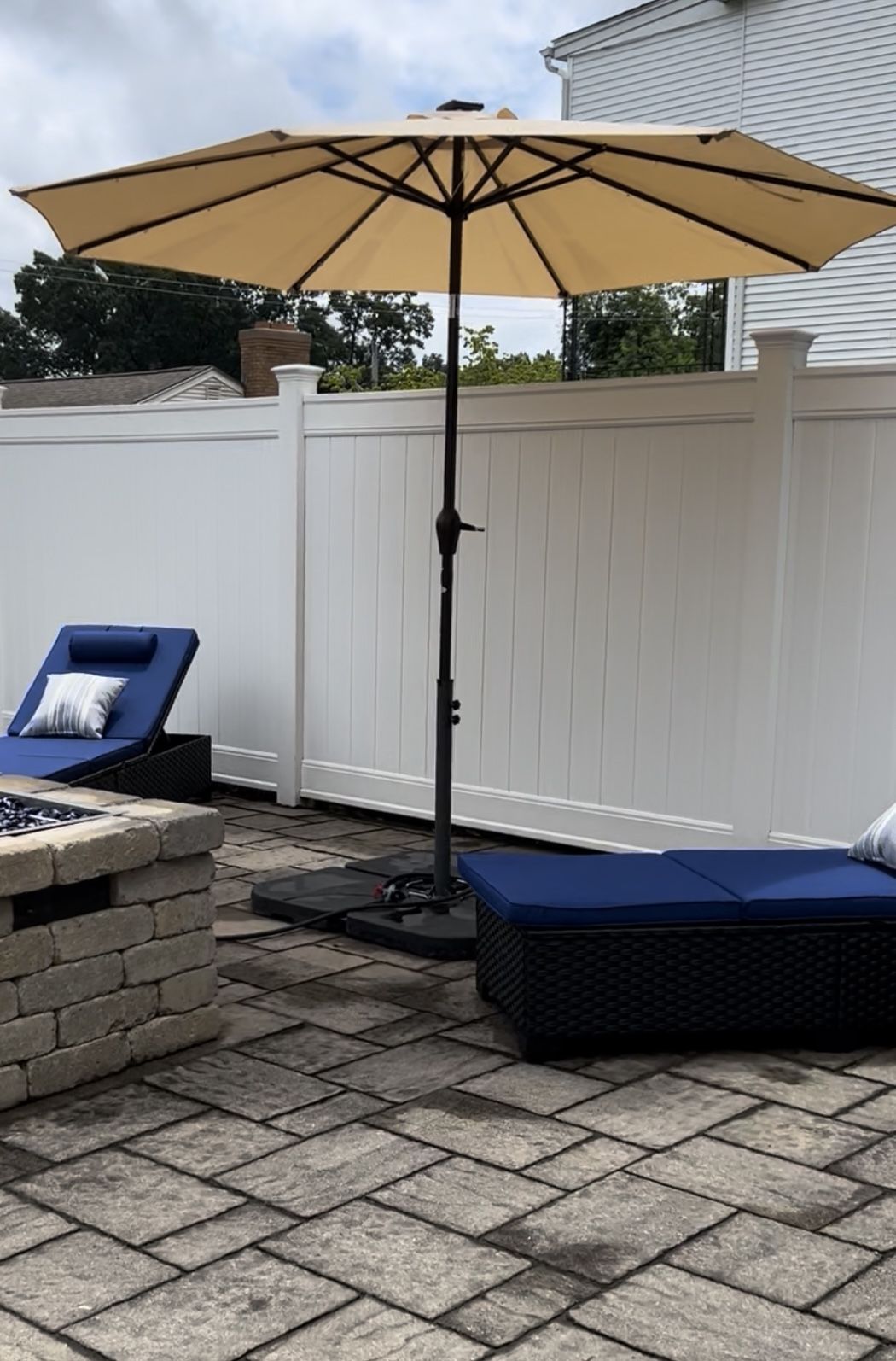 10’ Solar LED Patio Umbrella