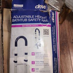 Adjustable Height Bathtub Safety Rail