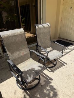 Patio Swivel Rocker Chairs Set of 2