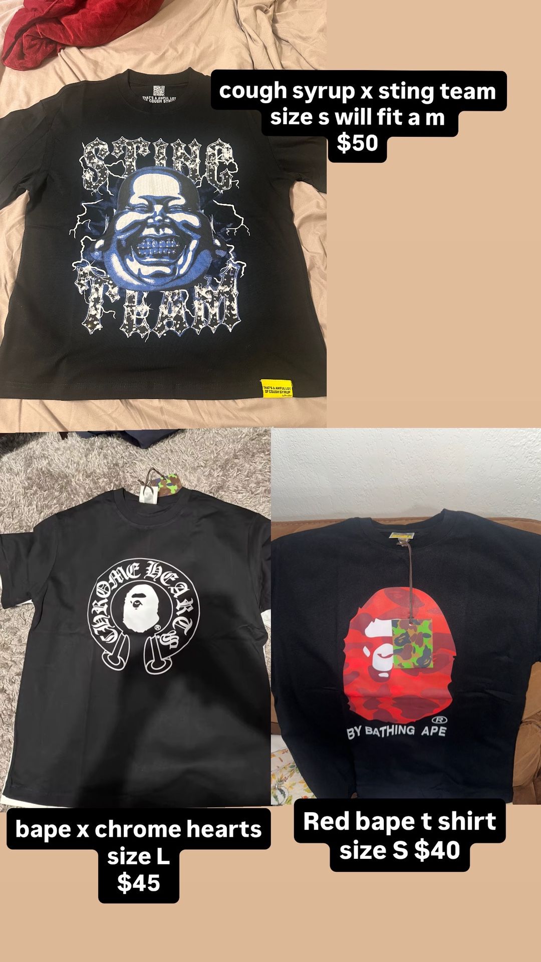 Bape t shirts
