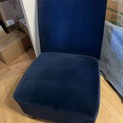Bedroom Accent Chair ( Royal Blue /  Crush Velvet )
