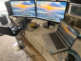 Dual Acer 22” Monitors + USB-C Display Adapter. Complete Dual Monitor Setup.