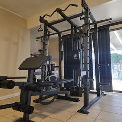 Smith Machine 2001 | Multi-Use Adj Bench | Gym Equipment | Fitness | Squat Rack | Excercise |🔴WEIGHTS AND BARBELL SOLD SEPARATELY 🔴 FREE DELIVERY 🚚