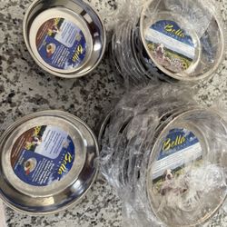 Stainless Steel Dog Bowl Set Of 2. Non Sleep Rubber Base