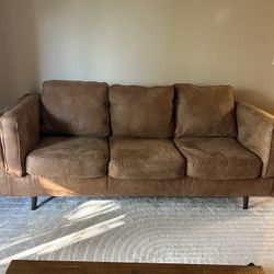 Brown Microfiber Couch 