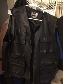 Leather Riding Vest. Size 44