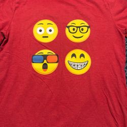 Red Emoji Graphic T-Shirt