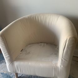 White/Beige Sofa Chair/ Arm chair / Sofa Seat With Cover