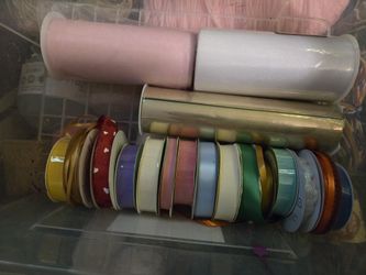 Ribbon And Yarn Bundle