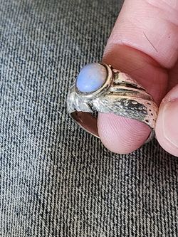 925 Size 9 Opal Ring