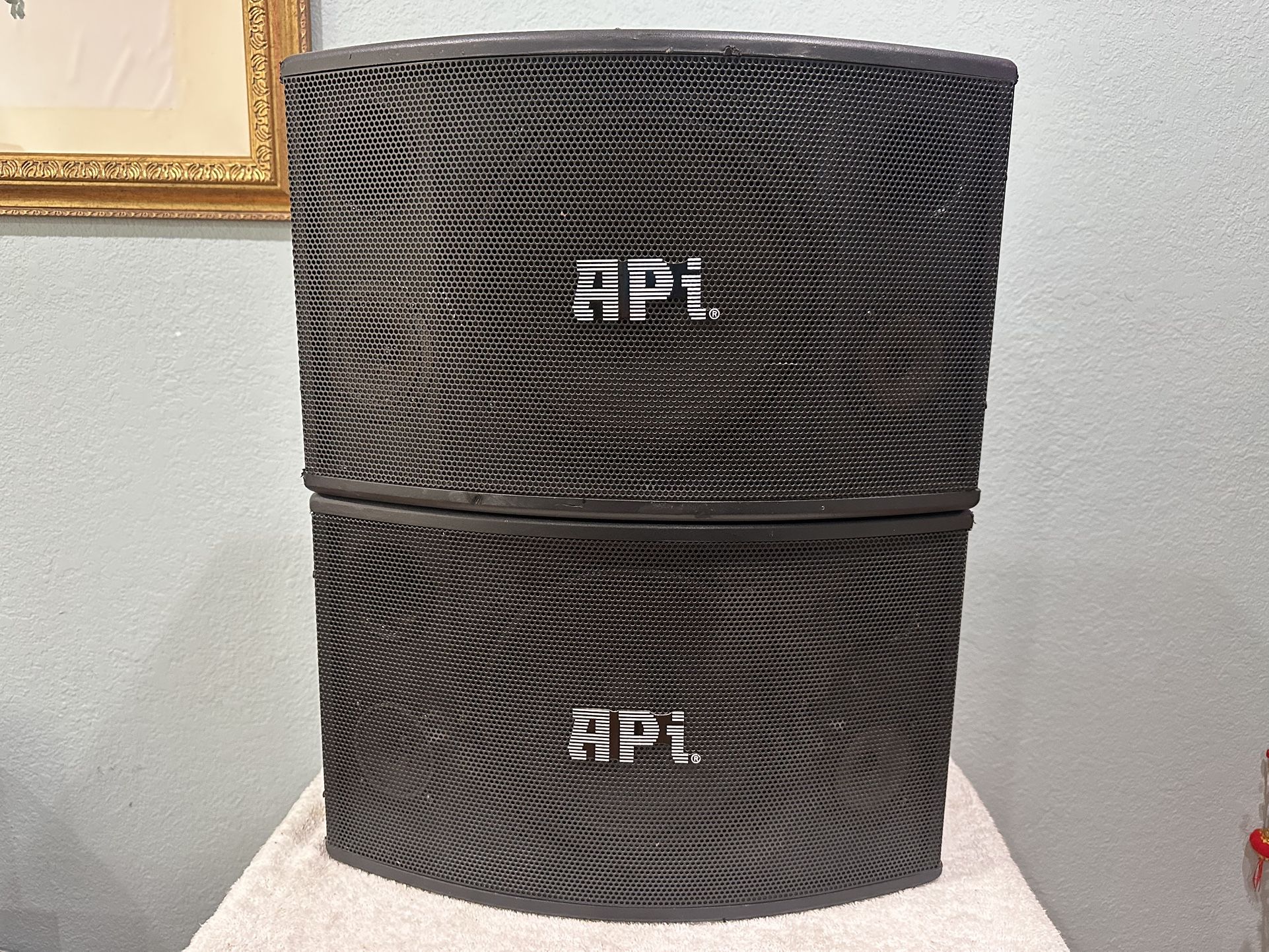 800W ( 400W + 400W ) APi Model K-900 Karaoke Speakers, 10” Woofer.