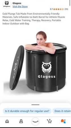 Glagoss cold plunging bathtub size M