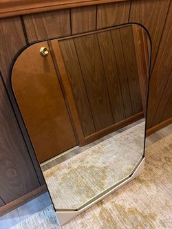 Arch Mirror with Black Metal Frame