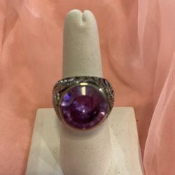 VINTAGE AMETHYST RING SS
