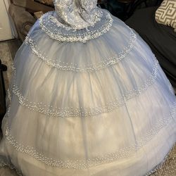 Quinceanera dress prom Dress Blue