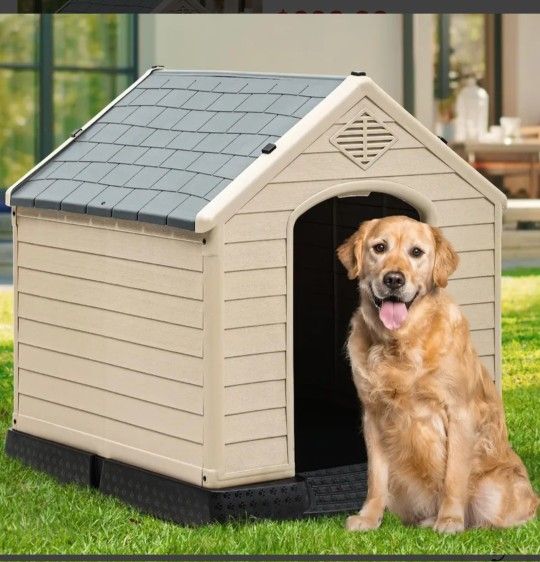 New Plastic Large Dog House With Elevated Floor Ventalated
