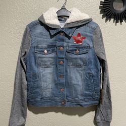 Stretch Denim Jackets With Hoodie $20 
