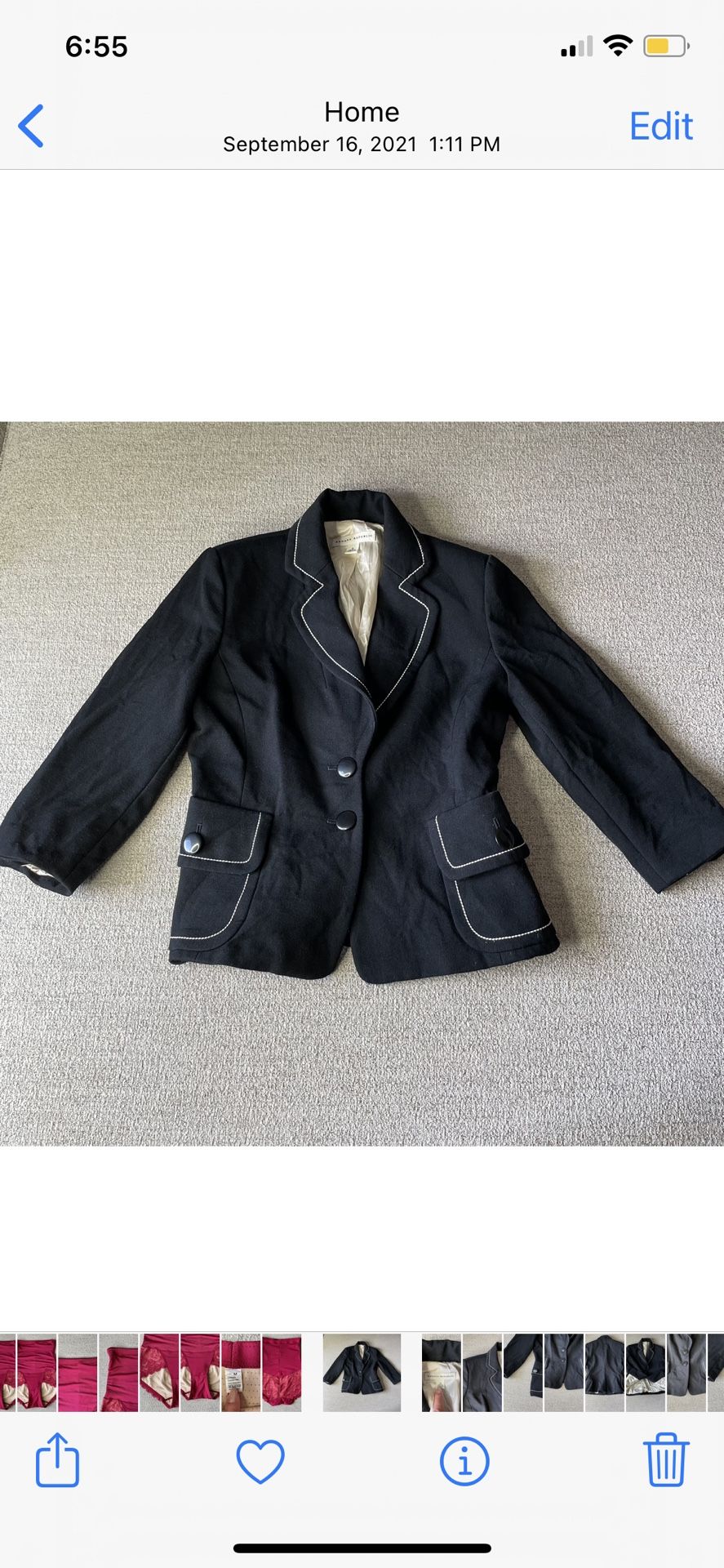 Banana republic 3/4 Two-button double breasted blazer