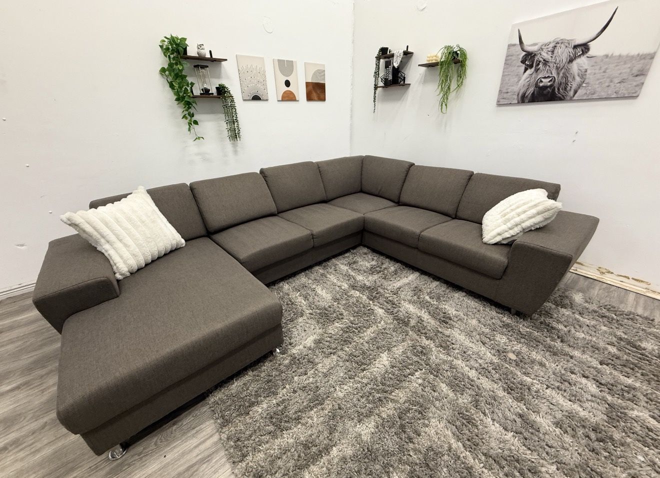 Grey Sectional Couch - Free Delivery