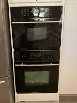 Jenn-Air Microwave And Wall Oven Combo Black Glass + Paperwork 