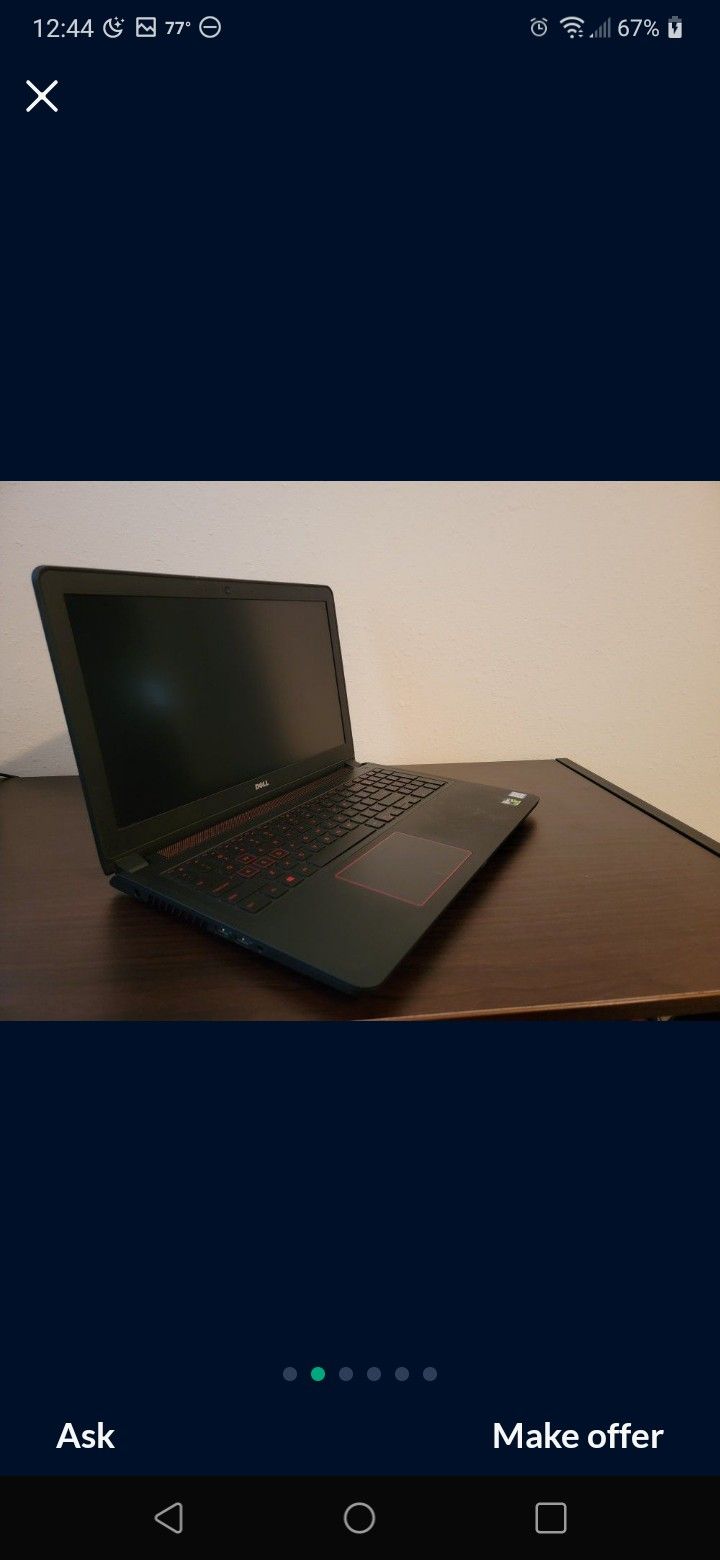 DELL INSPIRON Gaming Laptop Intel Core i7 / 7th Generation / 15.6 Inches Screen , 24 GB RAM &1TB HD , NVIDIA GTX 1050 TI