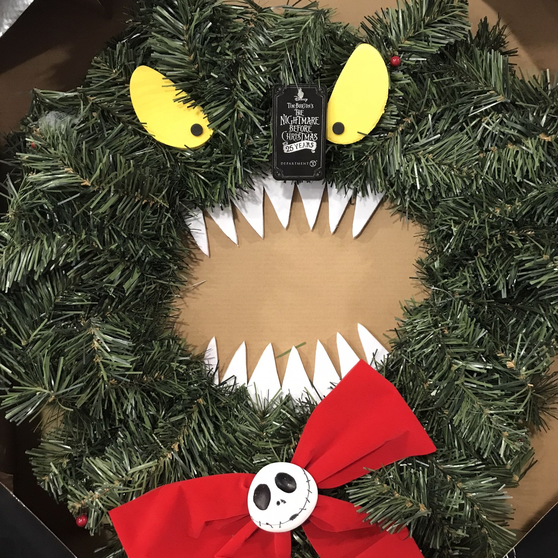 Nightmare Before Christmas Jack Skellington Wreath Disney Haunted House