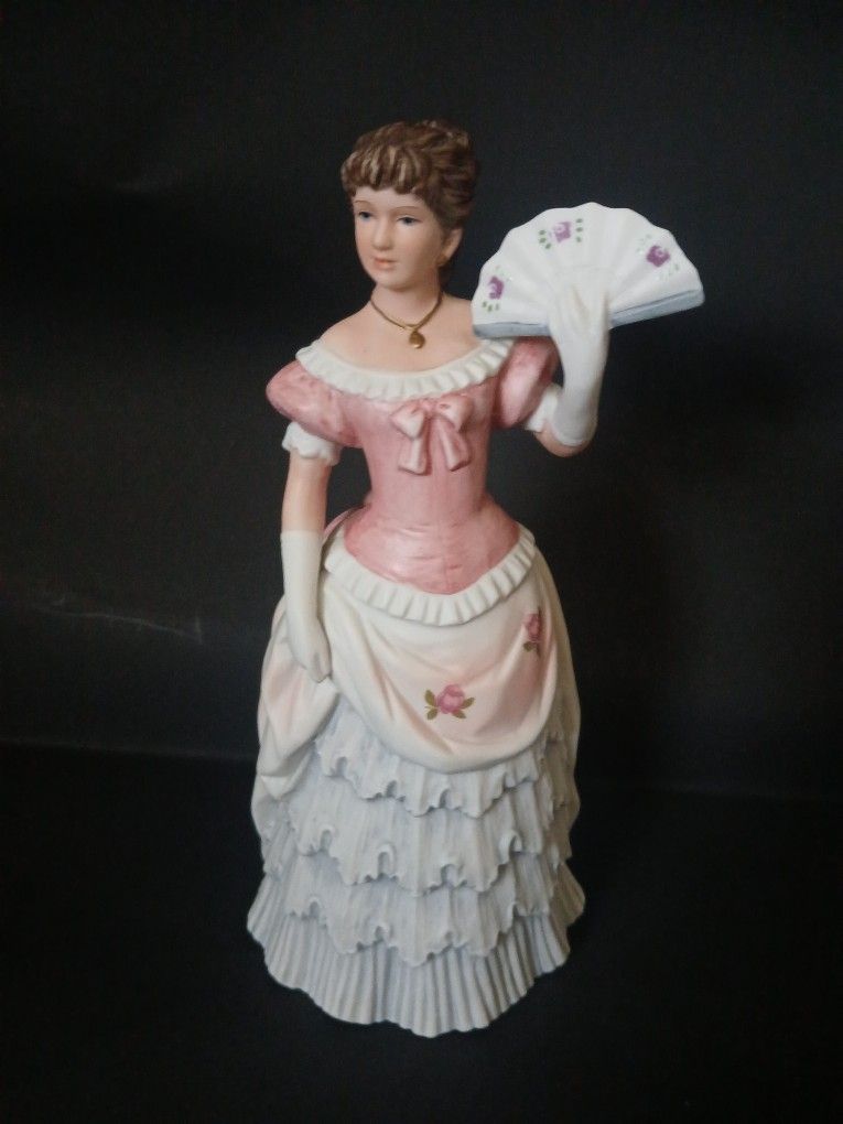 Vintage Homco Porcelain Lady Figurine "Shall We Dance" (#1421) 8.5" tall
