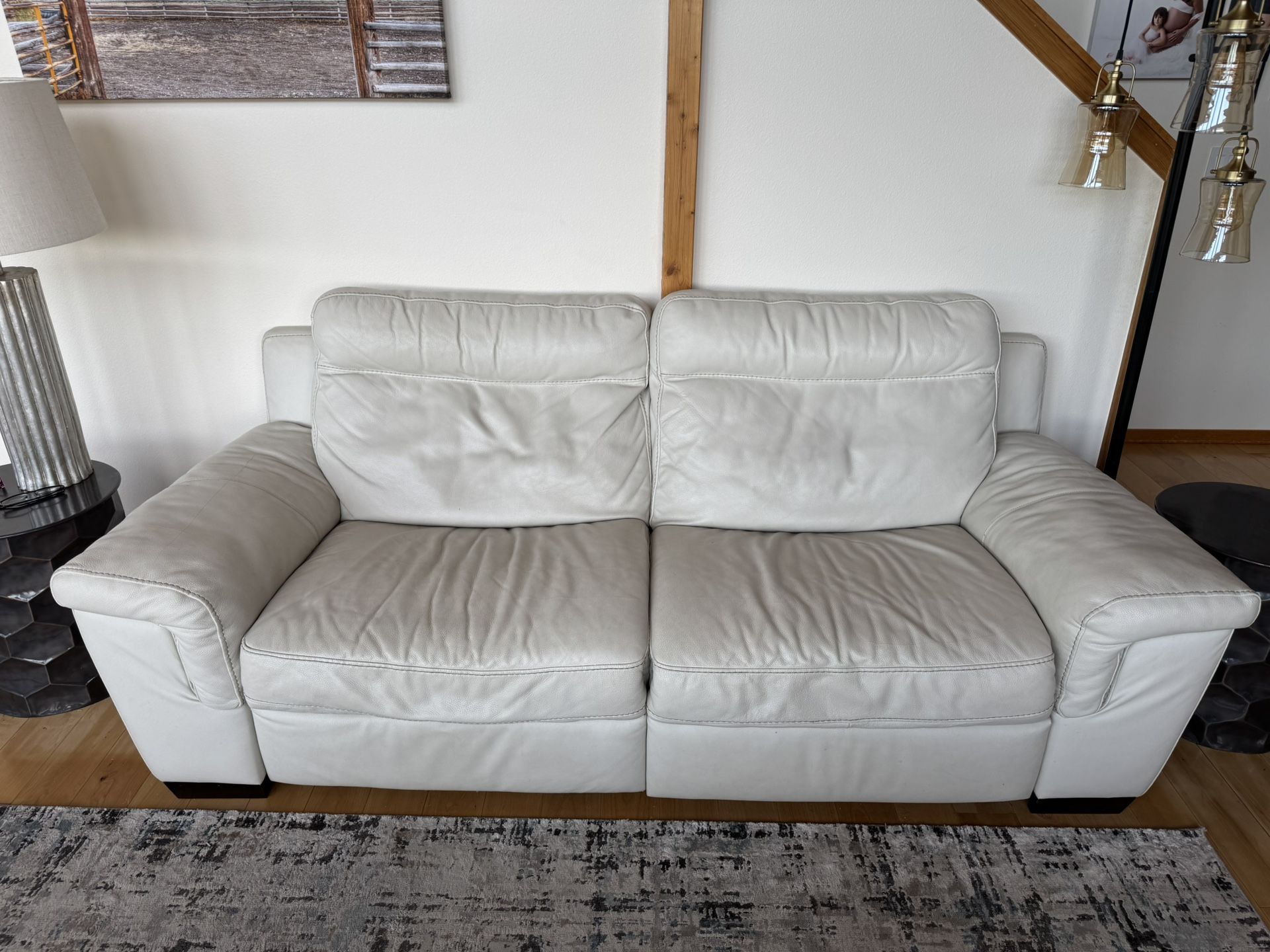 Macys Furniture Leather Reclining Sofa 