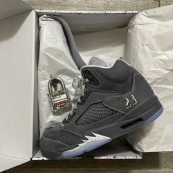 Jordan 5 Wolf Grey New Size 9.5