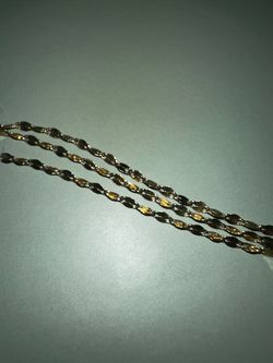 14k Italian Yellow Gold dainty triple stack anklet