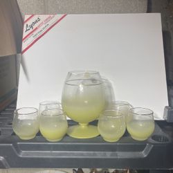 Vintage BlendoPitcher And 6 Glasses
