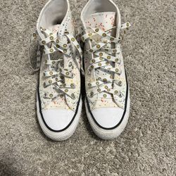 Rainbow Converse With Smiley Laces