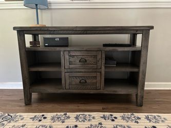Rustic Wood TV Stand with Drawers
