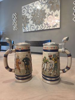 Vintage 1983 Avon "Great American Football" lidded beer stein