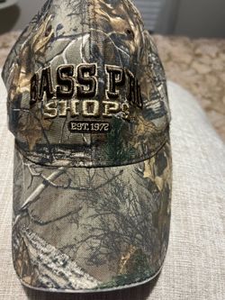 Bass Pro Shops Hat Cap Embroidery Camo Gone Camping