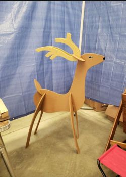 55 Inches Tall  Reindeer, Handmade, Christmas