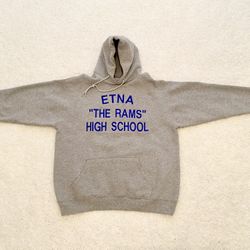 Etna The Rams High School Hoodie Sweatshirt Men’s XL