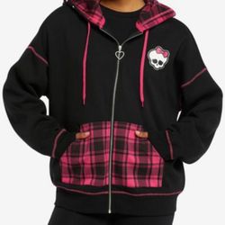 Monster High Logo Plaid Hoodie