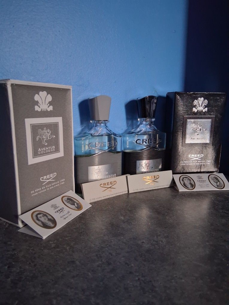 π€ Creed Aventus 3.3oz (Black bottle) + βͺ Creed Aventus Cologne 3.3oz (Grey bottle)