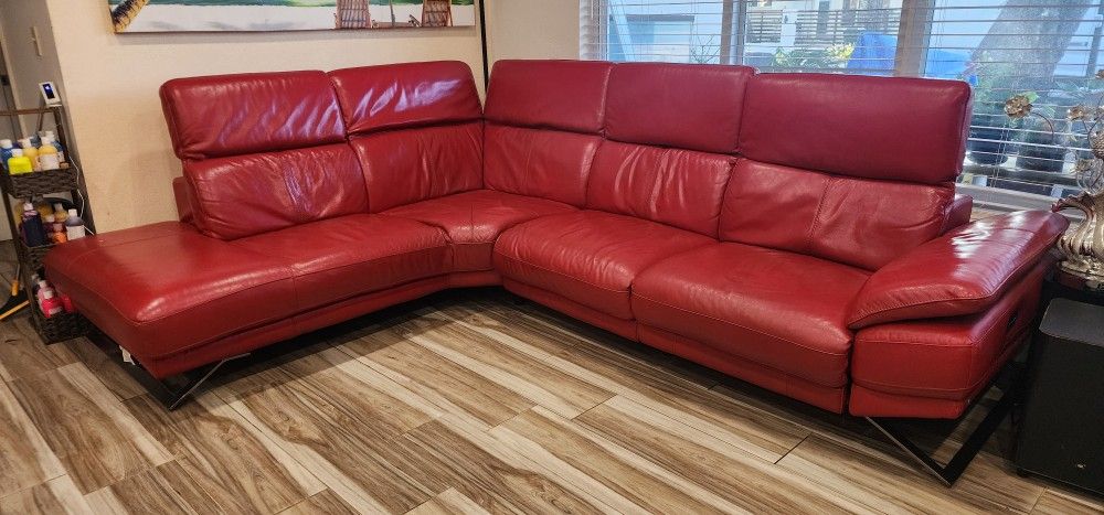 Red Recliner Sectional Couch