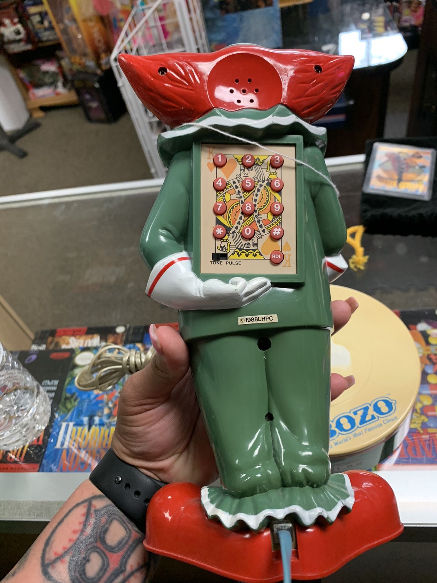 1980's VINTAGE BOZO THE CLOWN TELEPHONE