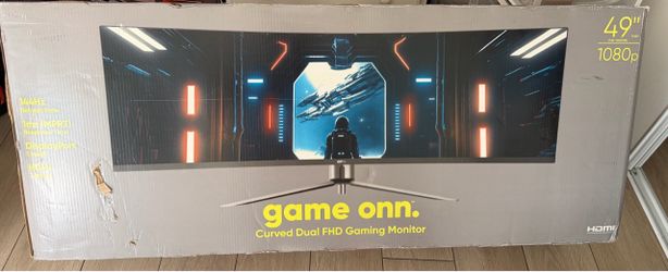 game onn. Curved Dual FHD Gaming Monitor 49"