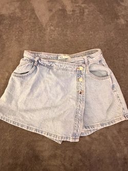 Light Wash Denim Skort