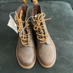 Dr. Martens Brown Leather Lace-Up Boots