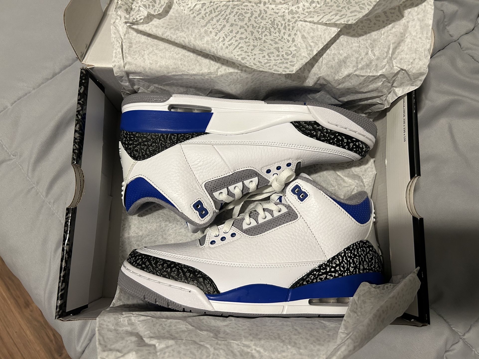 Jordan 3 Racer Blue Size DS 9M/10.5W