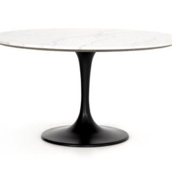 White Marble Round Dining Table