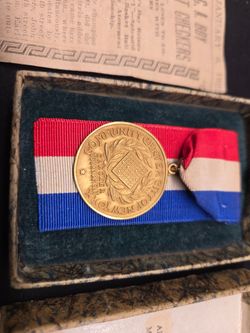 Antique Checkers Tournament Medal Gold Filled 1922 NYC