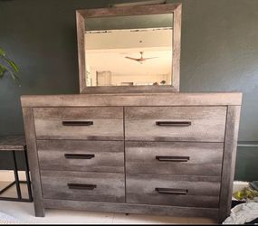 Dresser with mirror and matching nightstand