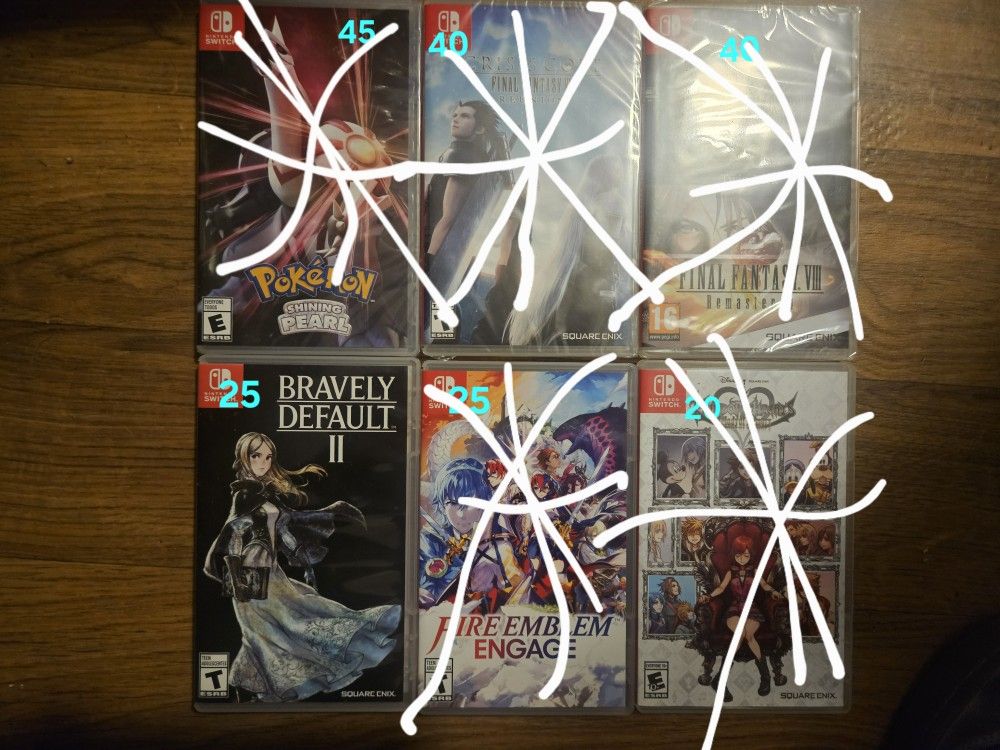Final Fantasy, Pokemon Shining, Kingdom Hearts, Fire Emblem