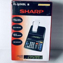 sharp EL-2196BL 12-Digit Printing Calculator, Black